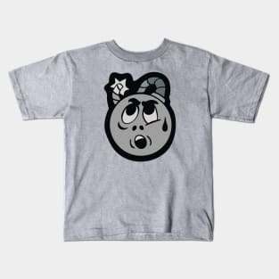 Classic Greyscale Cartoon Bomb Kids T-Shirt